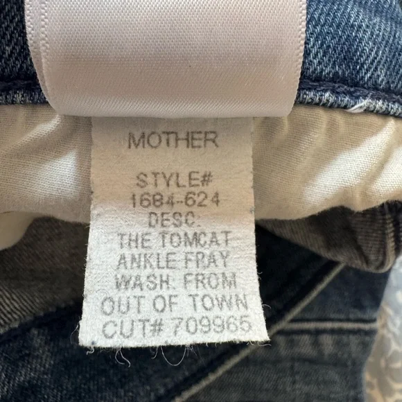 Mother Denim The Tomcat Ankle Fray - Out of Town size 31